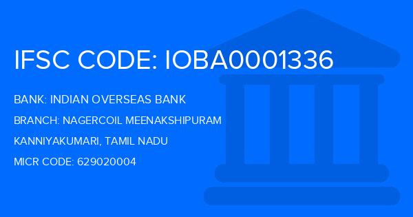Indian Overseas Bank (IOB) Nagercoil Meenakshipuram Branch IFSC Code