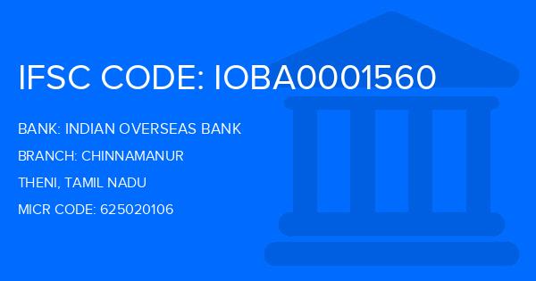 Indian Overseas Bank (IOB) Chinnamanur Branch IFSC Code