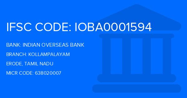 Indian Overseas Bank (IOB) Kollampalayam Branch IFSC Code