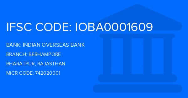 Indian Overseas Bank (IOB) Berhampore Branch IFSC Code