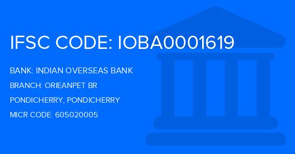 Indian Overseas Bank (IOB) Orieanpet Br Branch IFSC Code