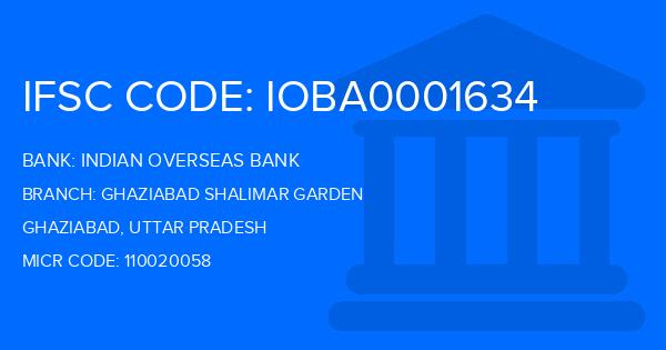Indian Overseas Bank (IOB) Ghaziabad Shalimar Garden Branch IFSC Code