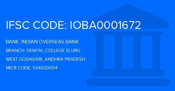 Indian Overseas Bank (IOB) Dental College Eluru Branch IFSC Code