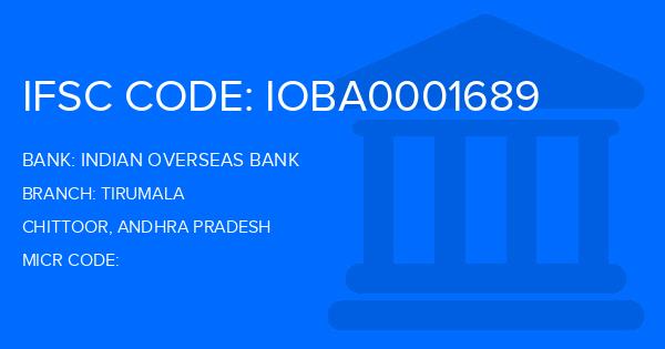 Indian Overseas Bank (IOB) Tirumala Branch IFSC Code