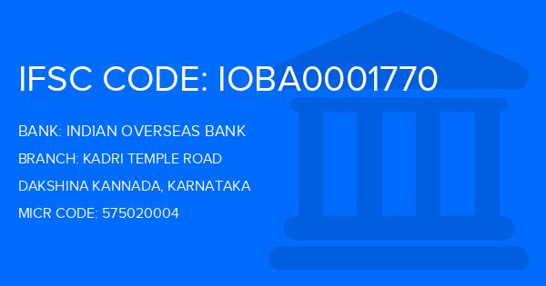 Indian Overseas Bank (IOB) Kadri Temple Road Branch IFSC Code