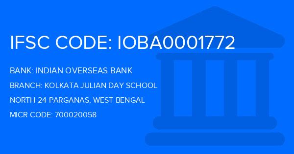 Indian Overseas Bank (IOB) Kolkata Julian Day School Branch IFSC Code