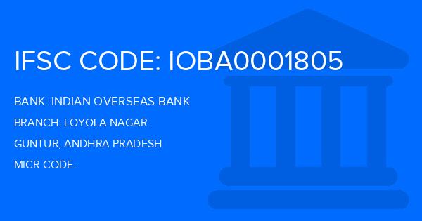 Indian Overseas Bank (IOB) Loyola Nagar Branch IFSC Code
