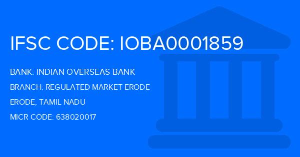 Indian Overseas Bank (IOB) Regulated Market Erode Branch IFSC Code