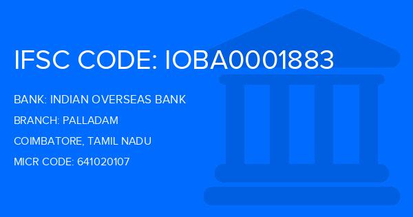 Indian Overseas Bank (IOB) Palladam Branch IFSC Code