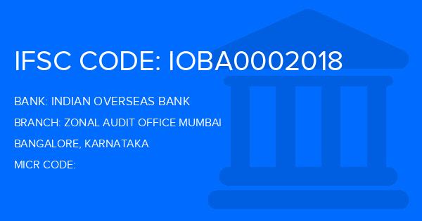 Indian Overseas Bank (IOB) Zonal Audit Office Mumbai Branch IFSC Code