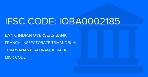 Indian Overseas Bank (IOB) Inspectorate Trivandrum Branch IFSC Code
