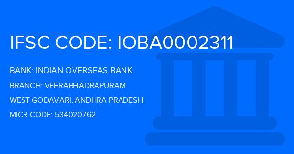 Indian Overseas Bank (IOB) Veerabhadrapuram Branch IFSC Code