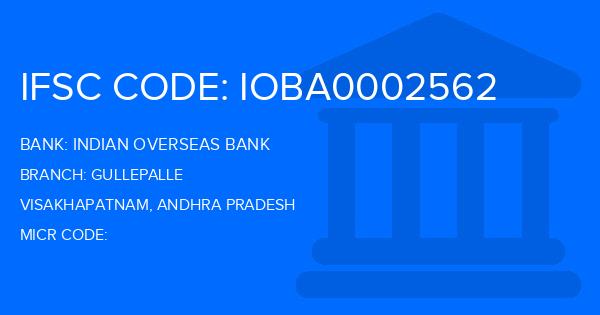 Indian Overseas Bank (IOB) Gullepalle Branch IFSC Code