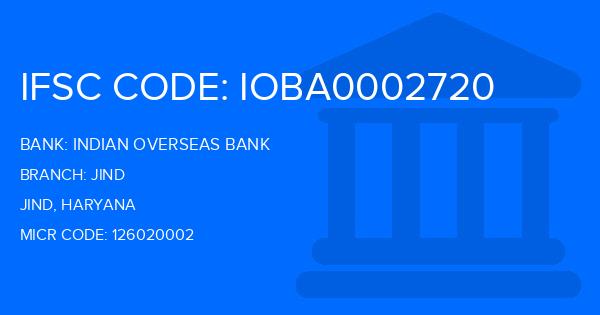 Indian Overseas Bank (IOB) Jind Branch IFSC Code