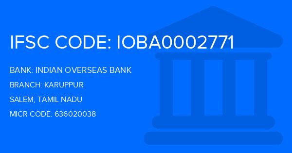 Indian Overseas Bank (IOB) Karuppur Branch IFSC Code