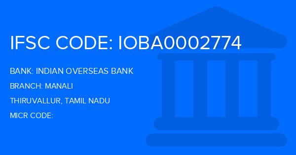 Indian Overseas Bank (IOB) Manali Branch IFSC Code