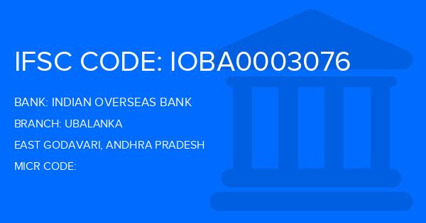 Indian Overseas Bank (IOB) Ubalanka Branch IFSC Code