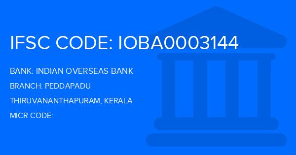 Indian Overseas Bank (IOB) Peddapadu Branch IFSC Code