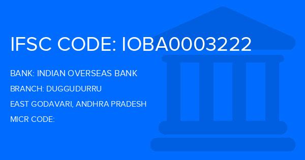 Indian Overseas Bank (IOB) Duggudurru Branch IFSC Code