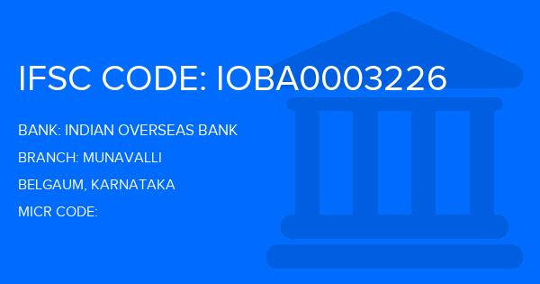 Indian Overseas Bank (IOB) Munavalli Branch IFSC Code