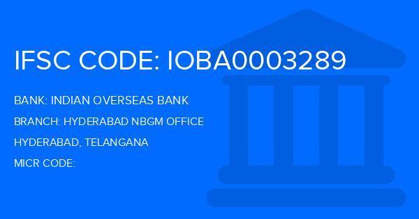 Indian Overseas Bank (IOB) Hyderabad Nbgm Office Branch IFSC Code