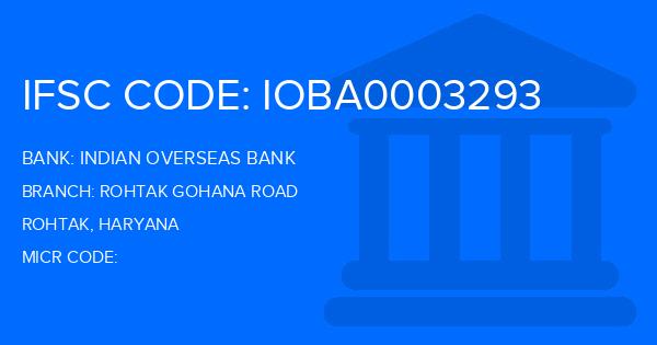 Indian Overseas Bank (IOB) Rohtak Gohana Road Branch IFSC Code