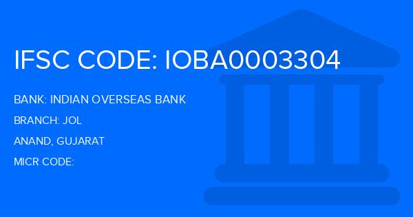 Indian Overseas Bank (IOB) Jol Branch IFSC Code