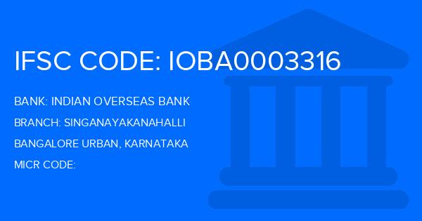 Indian Overseas Bank (IOB) Singanayakanahalli Branch IFSC Code