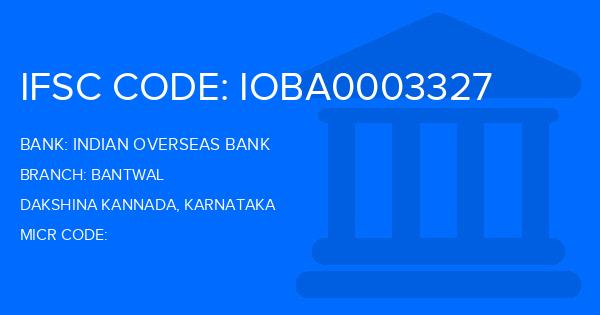 Indian Overseas Bank (IOB) Bantwal Branch IFSC Code