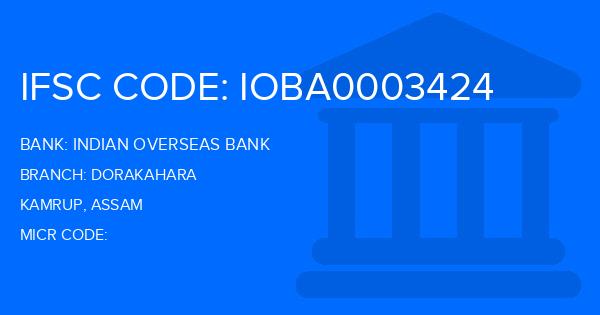 Indian Overseas Bank (IOB) Dorakahara Branch IFSC Code