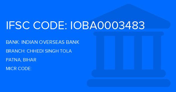 Indian Overseas Bank (IOB) Chhedi Singh Tola Branch IFSC Code