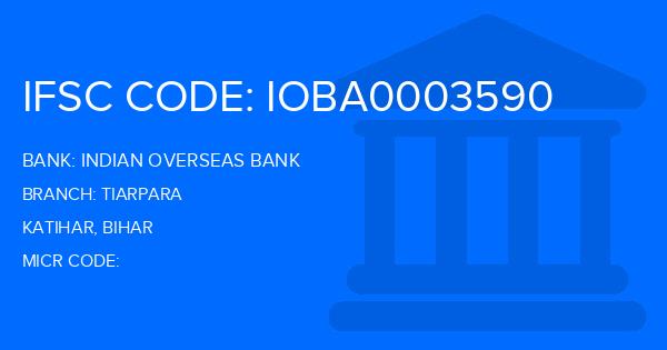 Indian Overseas Bank (IOB) Tiarpara Branch IFSC Code