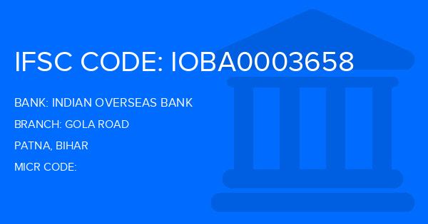 Indian Overseas Bank (IOB) Gola Road Branch IFSC Code