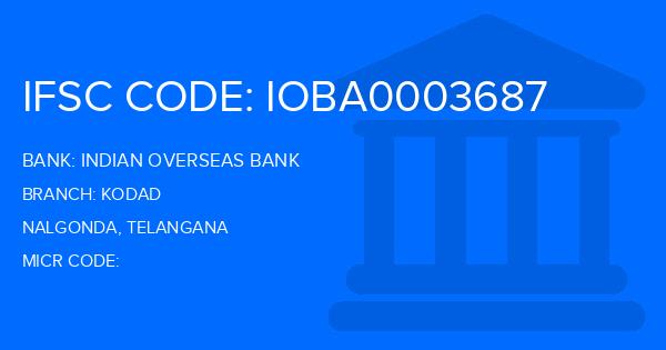 Indian Overseas Bank (IOB) Kodad Branch IFSC Code