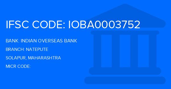 Indian Overseas Bank (IOB) Natepute Branch IFSC Code