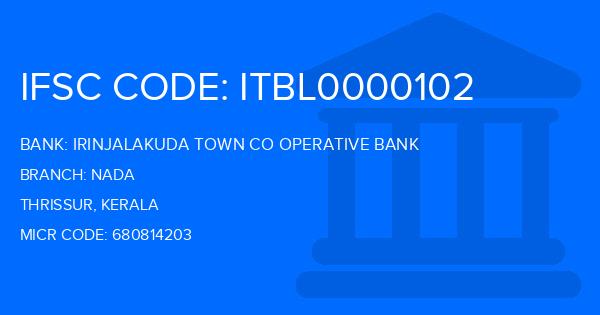 Irinjalakuda Town Co Operative Bank (ITU) Nada Branch IFSC Code