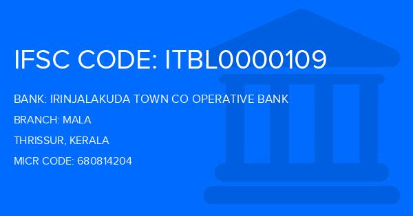 Irinjalakuda Town Co Operative Bank (ITU) Mala Branch IFSC Code