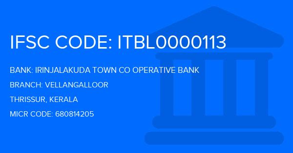 Irinjalakuda Town Co Operative Bank (ITU) Vellangalloor Branch IFSC Code