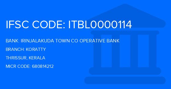Irinjalakuda Town Co Operative Bank (ITU) Koratty Branch IFSC Code
