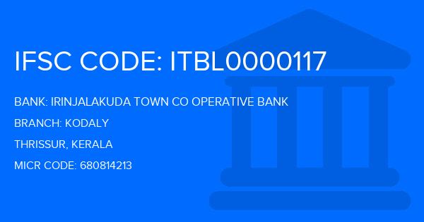 Irinjalakuda Town Co Operative Bank (ITU) Kodaly Branch IFSC Code