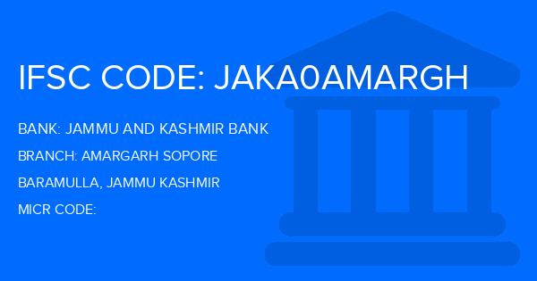 Jammu And Kashmir Bank Amargarh Sopore Branch IFSC Code