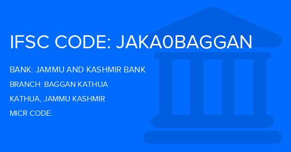 Jammu And Kashmir Bank Baggan Kathua Branch IFSC Code