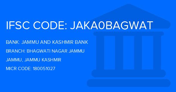 Jammu And Kashmir Bank Bhagwati Nagar Jammu Branch IFSC Code