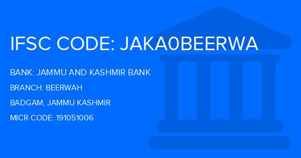 Jammu And Kashmir Bank Beerwah Branch IFSC Code