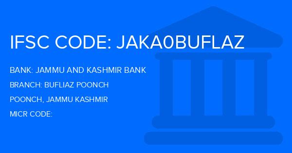 Jammu And Kashmir Bank Bufliaz Poonch Branch IFSC Code