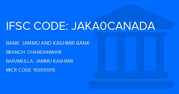 Jammu And Kashmir Bank Chandanwari Branch IFSC Code