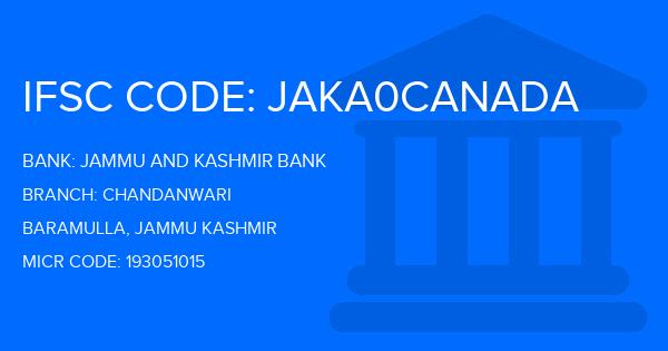 Jammu And Kashmir Bank Chandanwari Branch IFSC Code