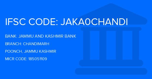 Jammu And Kashmir Bank Chandimarh Branch IFSC Code