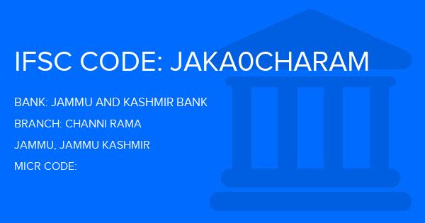 Jammu And Kashmir Bank Channi Rama Branch IFSC Code