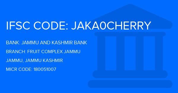 Jammu And Kashmir Bank Fruit Complex Jammu Branch IFSC Code